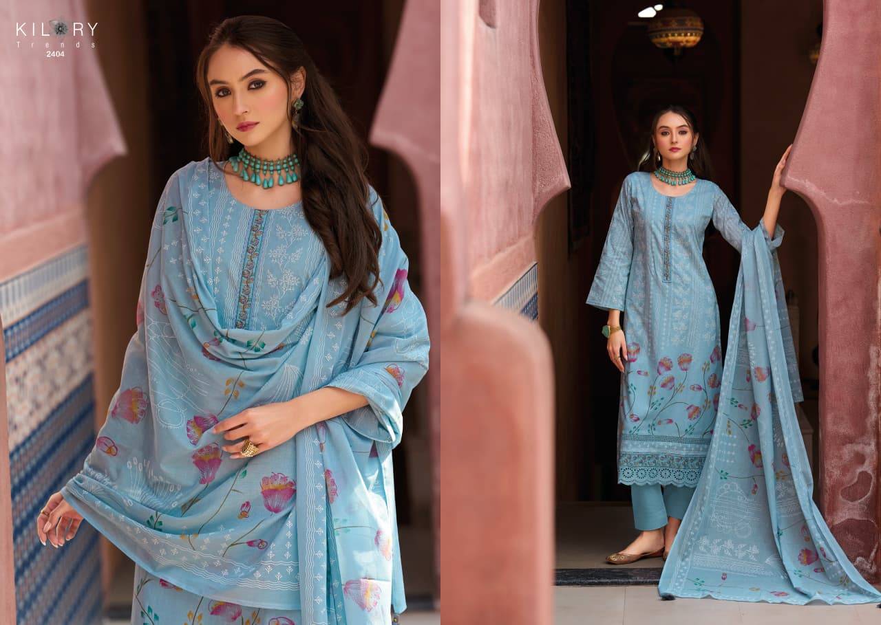 ELAHEN By KILORY TRENDS 2401 To 2406 Series Beautiful Festive Suits Colorful Stylish Fancy Casual Wear PURE LAWN COTTON Dresses At Wholesale Price